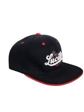 The Walking Dead Supply Drop Black and Red Lucille Flat Bill Hat Adjustable